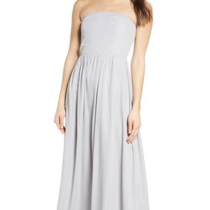 WAYF Harlet Chiffon A-Line Gown - Ice Blue